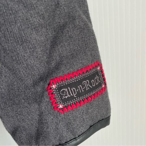 Alp-n-rock Chamonix down quilted bomber jacket steel grey and Swiss red size S - Picture 4 of 13